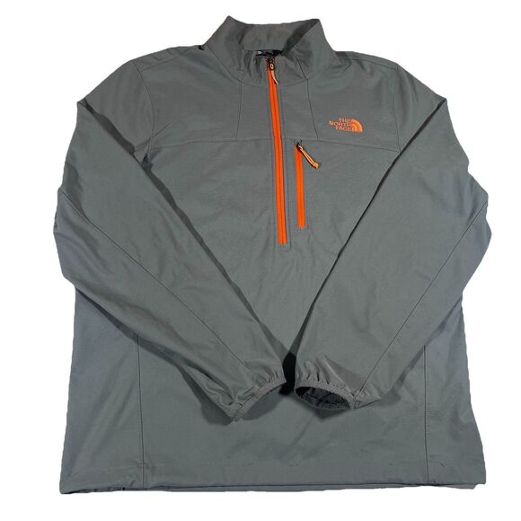 The North Face Nimble 1/2 Zip Grey Orange Pullover Jacket Men's Large - Picture 1 of 8